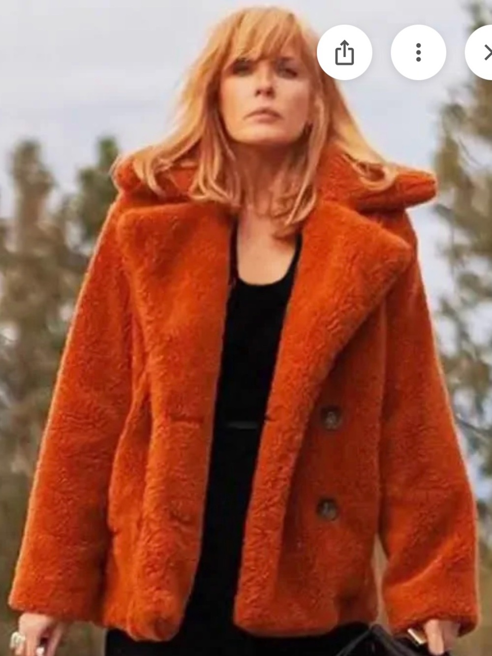🔥Beth Dutton Yellowstone Jason Maxwell Faux Fur Sherpa Teddy Coat Oversized M